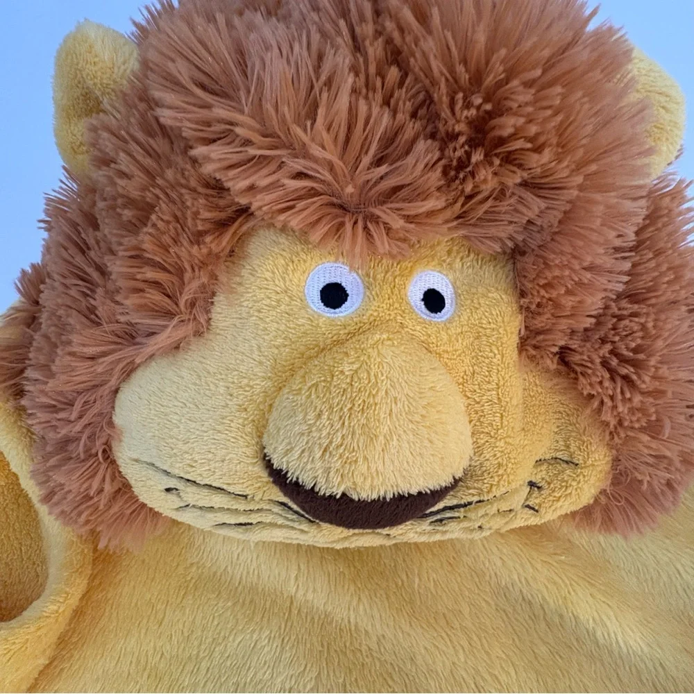 Furry Lion Hooded Plush Robe Blanket Stuffed Paws Furry Tail OS Like New - Picture 2 of 8